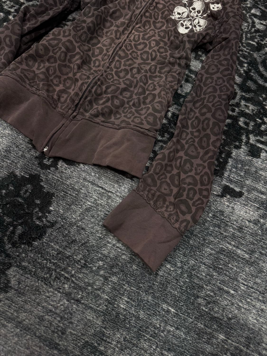 90s Cbgb leopard skull pull over parker 상품이미지5