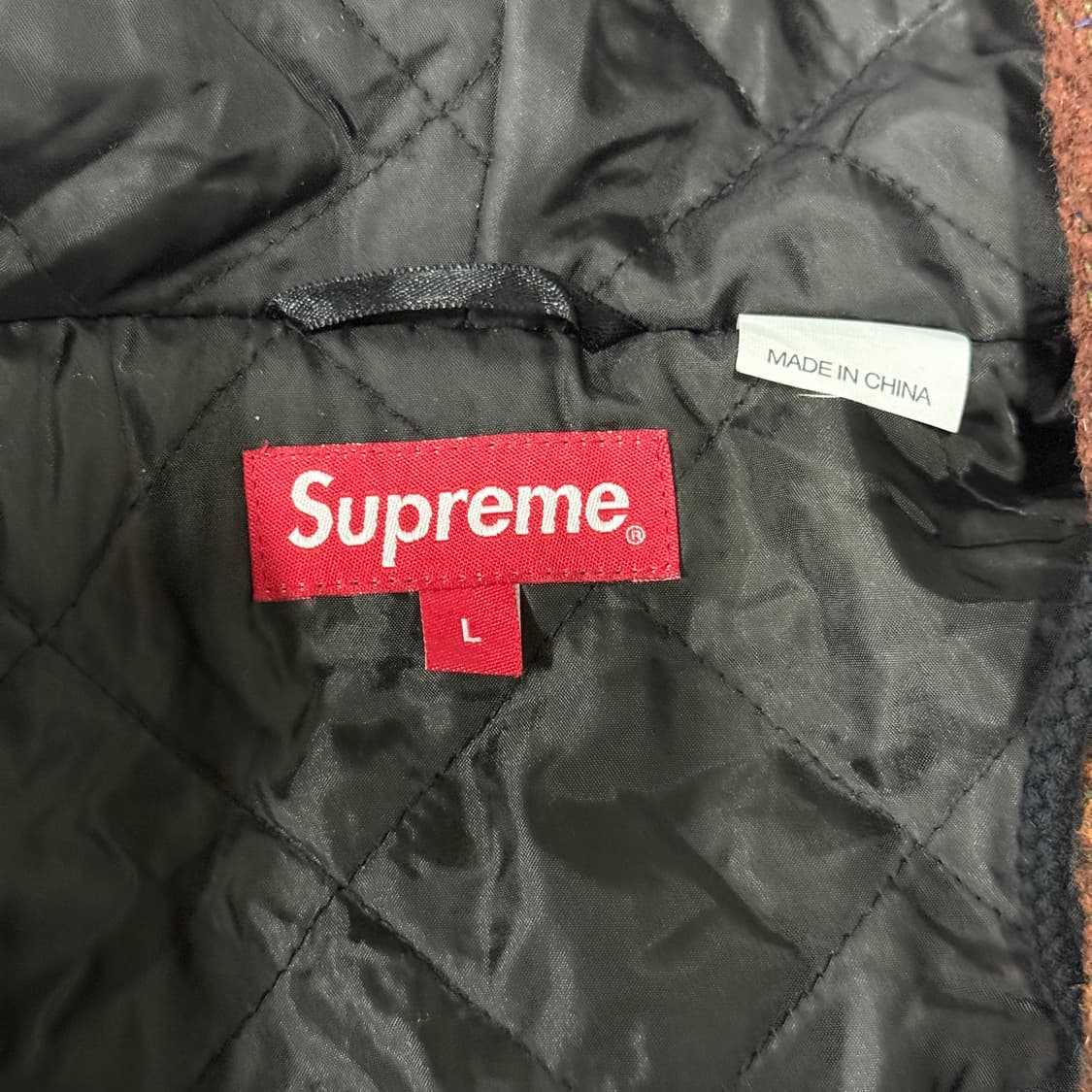 슈프림 22fw 우븐 (울) 에스닉 집업 후드 자켓 러스크 상품이미지6