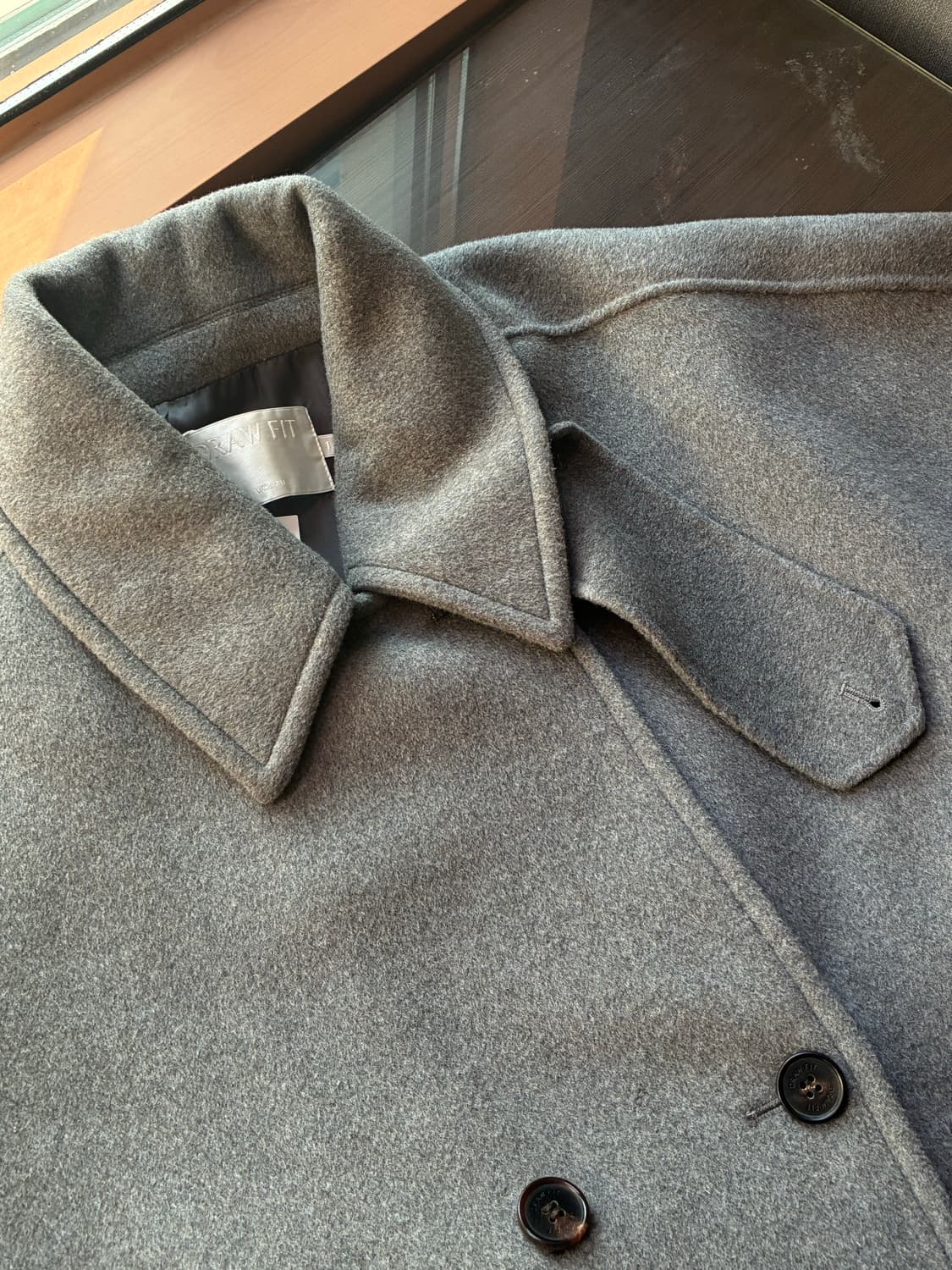 (S) 드로우핏 우먼 울 돌먼 핸드메이드 하프 코트 [M.GREY] 판매 상품이미지9