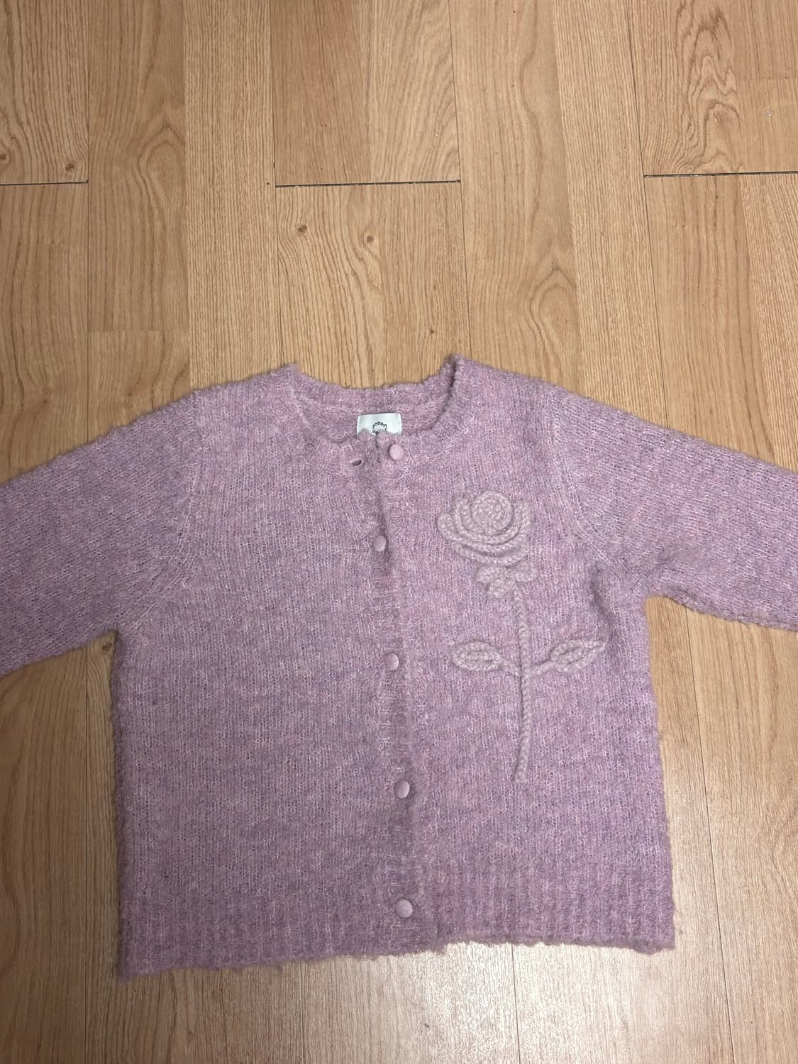 시눈 로즈 플라워 장원영 가디건 라일락 핑크 더바넷 타낫 아카이브제이투유 상품이미지8