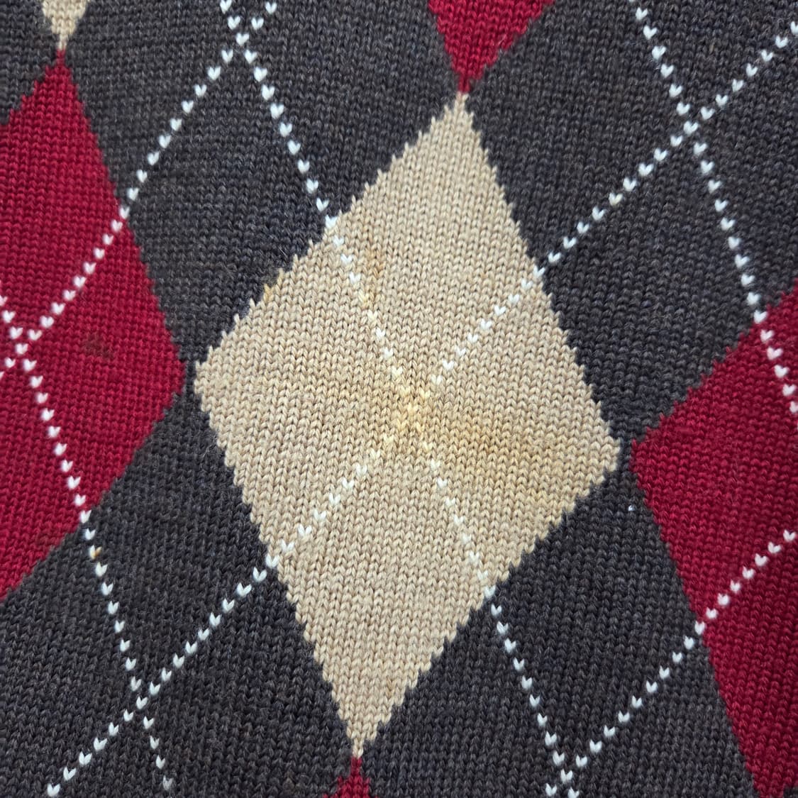 브룩스브라더스 메리노울 풀오버 하프집업 아가일 니트 S 상품이미지4