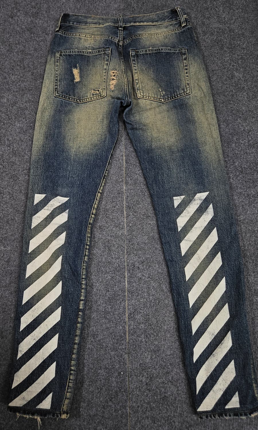 오프화이트 데미지 데님 팬츠(급처) 상품이미지3