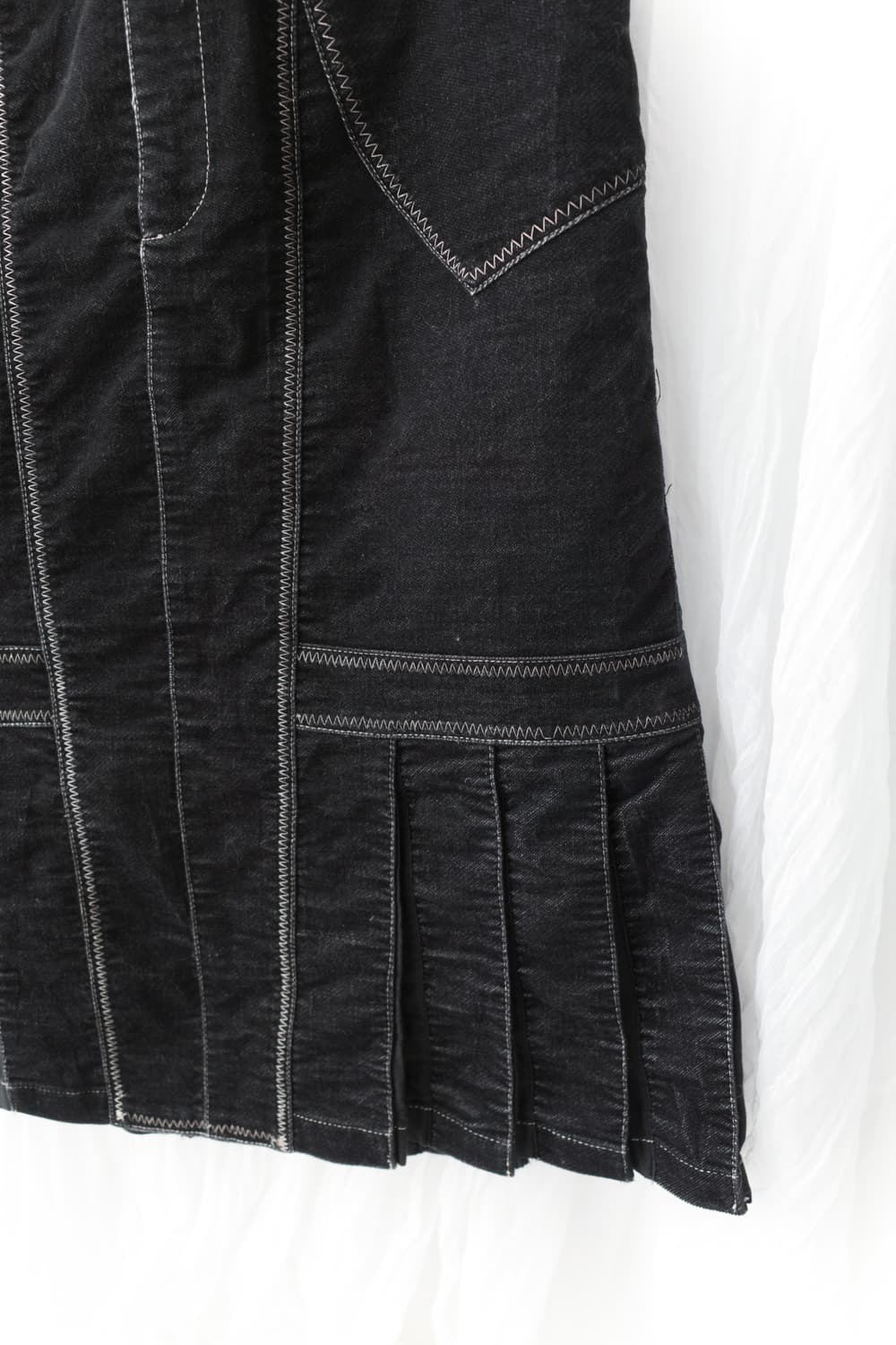 stitch pleats denim skirt  상품이미지4