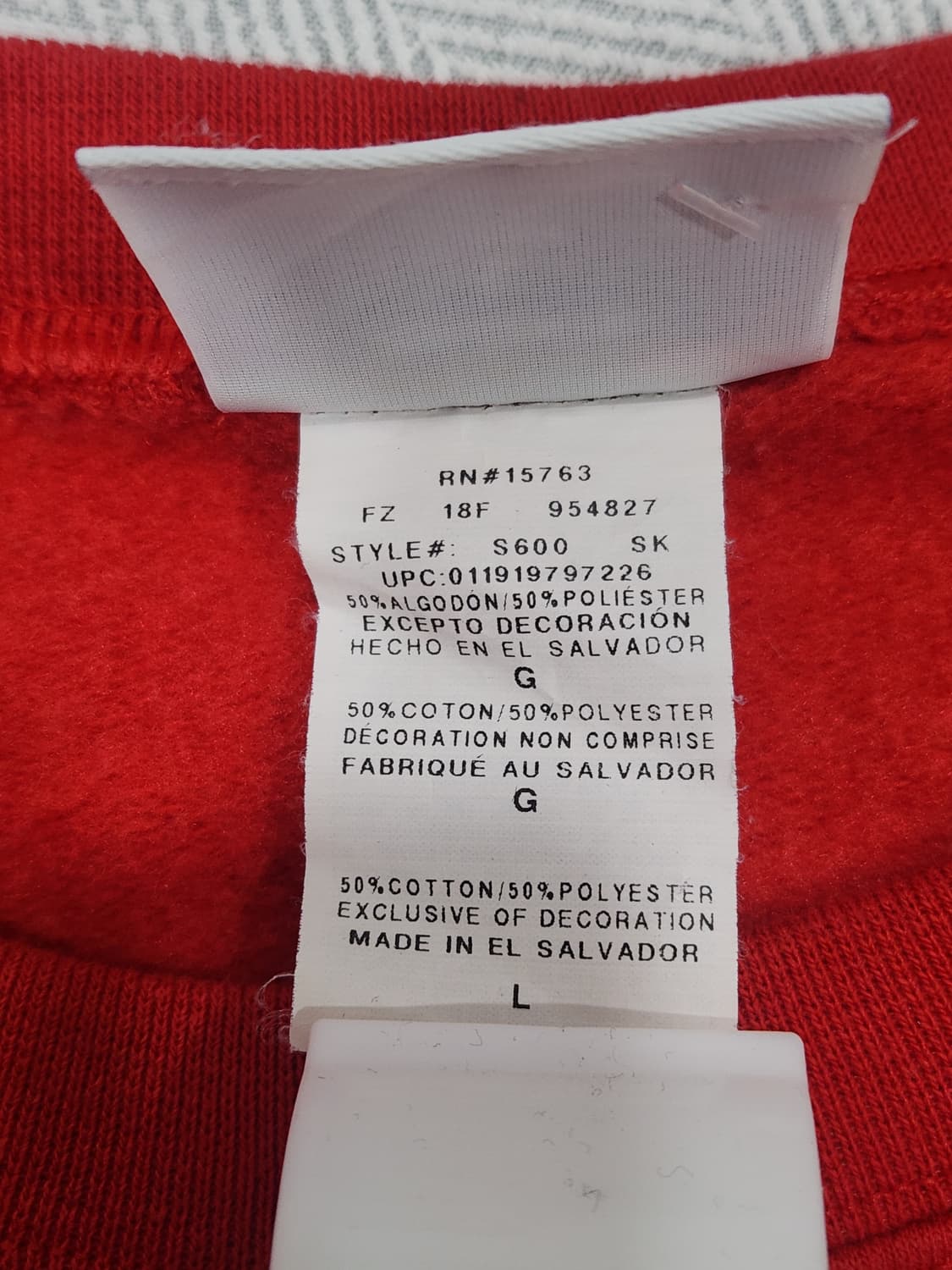 챔피온 에코 어센틱 레드 맨투맨 남성 100사이즈 오버핏 상품이미지6