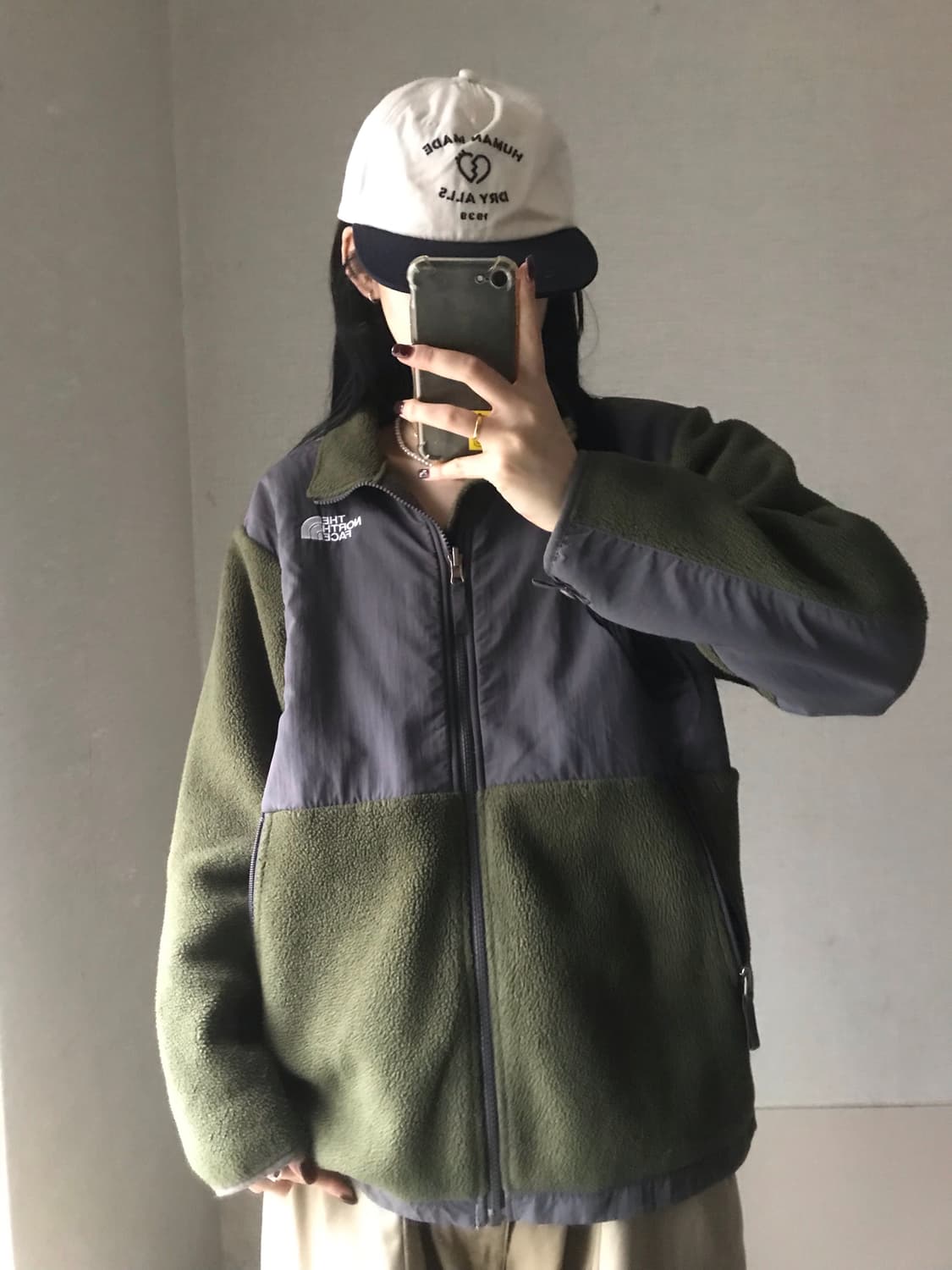 노페 카키 후리스 상품이미지1