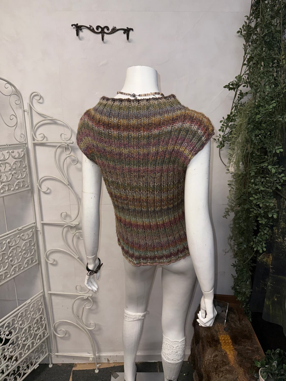 Bohemian color mix flower corsage knit 상품이미지6