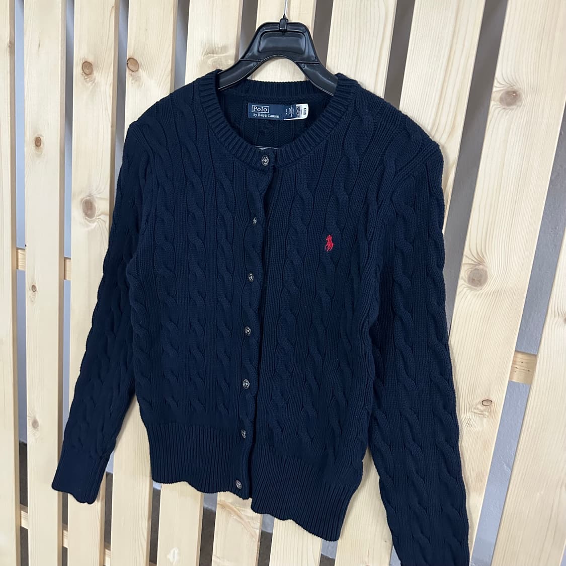 (S) 폴로 랄프로렌 네이비 케이블 니트 가디건 상품이미지2