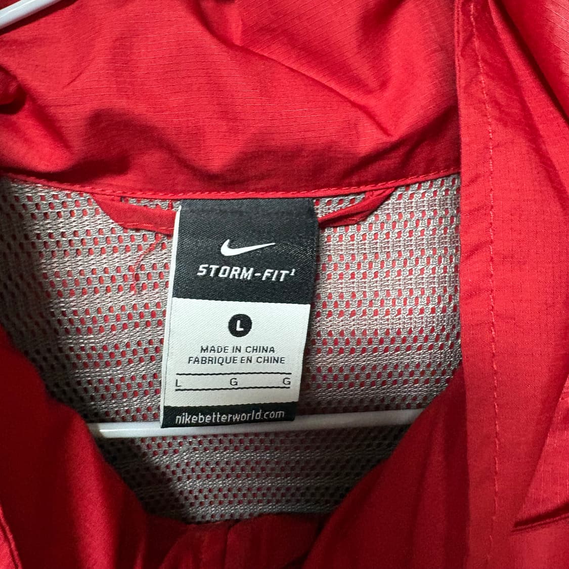 레어) 나이키 올드스쿨 빨회 배색 바람막이 (100 L) 착샷 있음 해 상품이미지5
