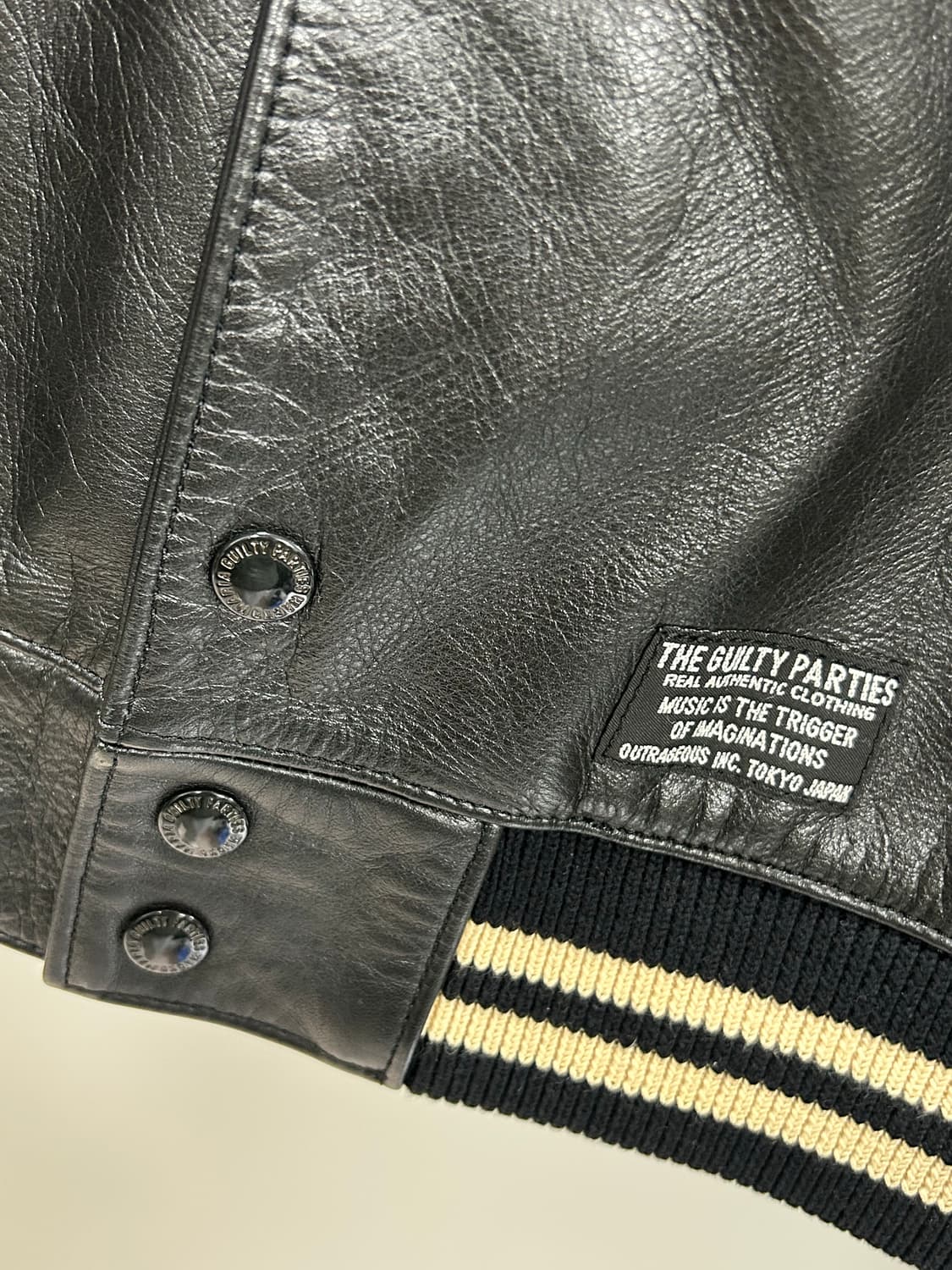 와코 마리아(Wacko Maria) 레더 바시티 자켓 상품이미지4