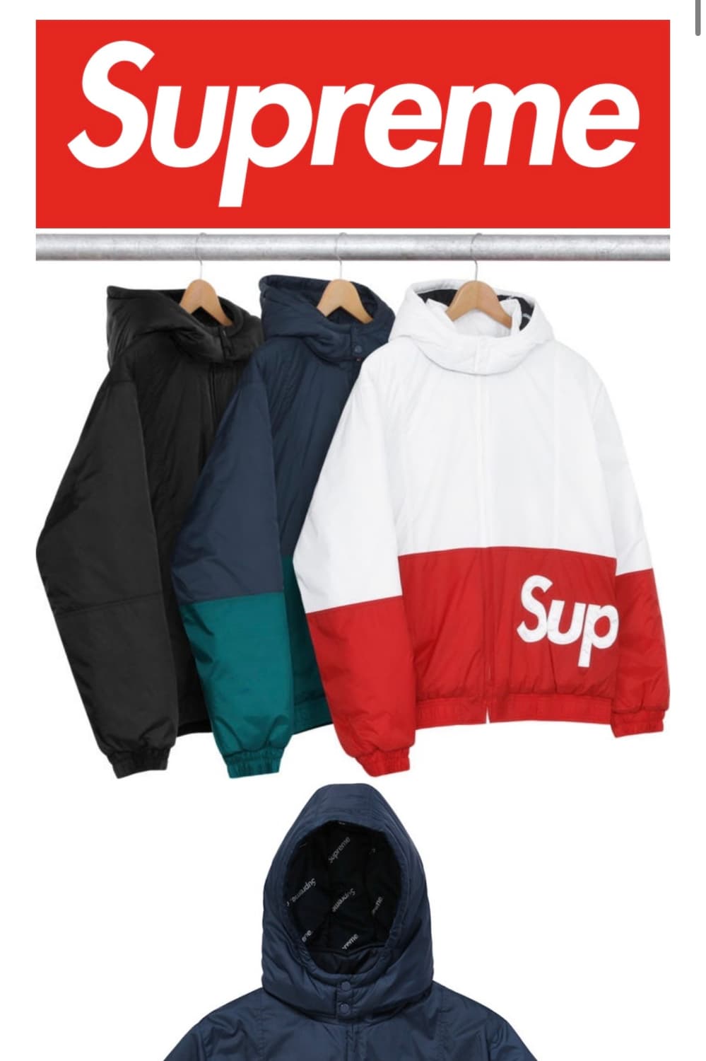 슈프림 16FW 사이드라인 투톤 패딩 자켓 L 상품이미지6