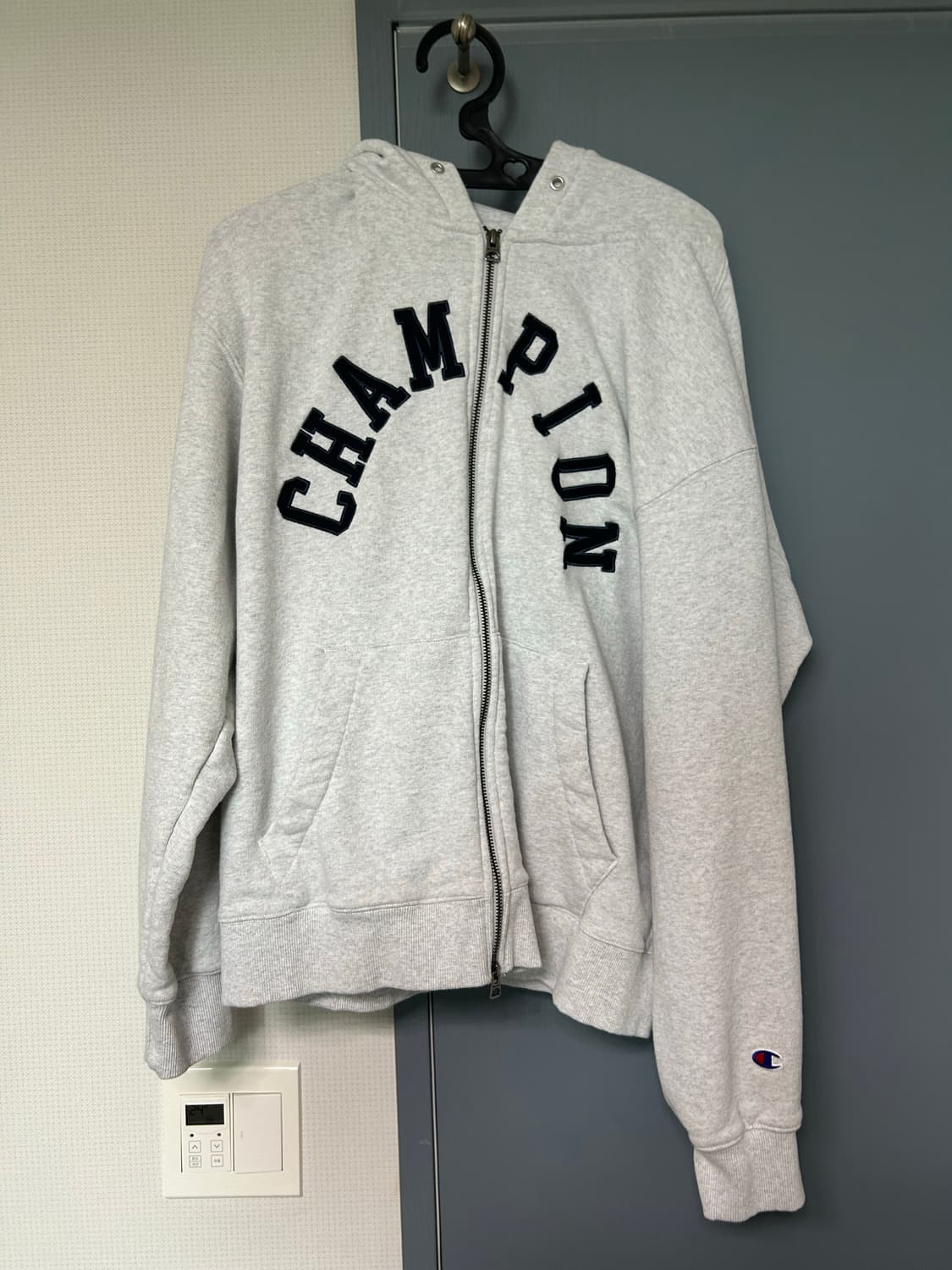 챔피온 아치 로고 루즈핏 후드 집업 L 상품이미지2