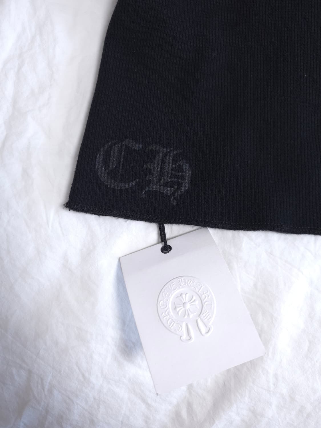 [L] 크롬하츠 홀스슈 와플 써멀 플로랄 롱슬리브 블랙 상품이미지6