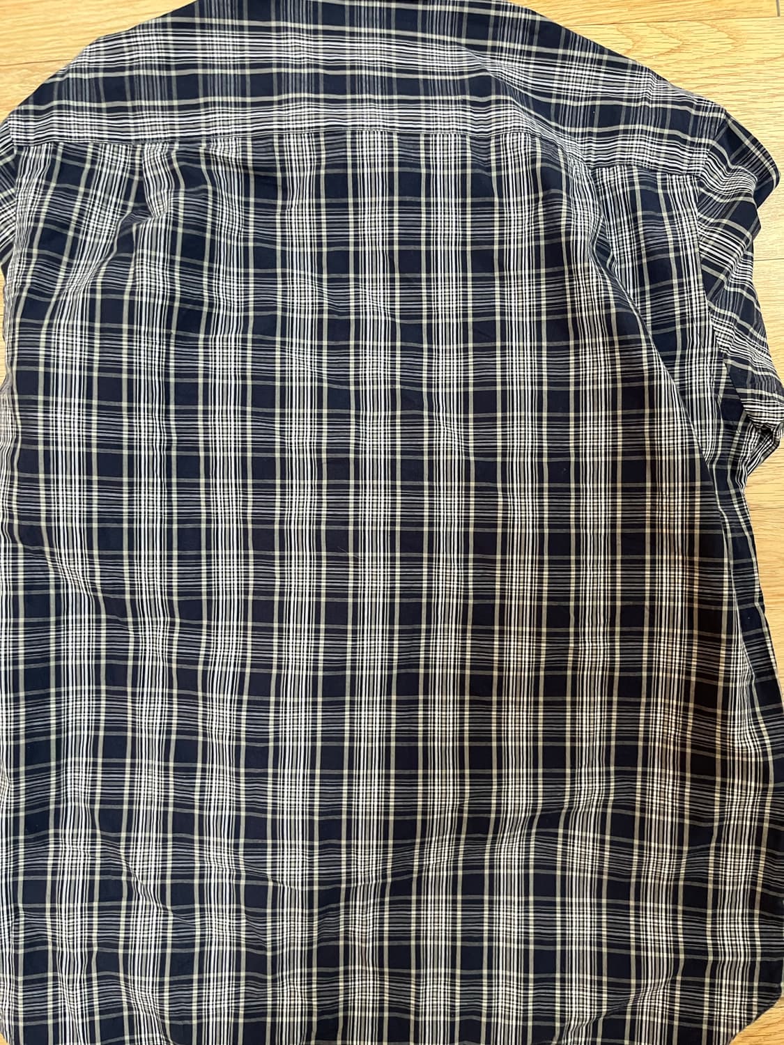 우드비X와인드 협업 네이비 체크 셔츠(02사이즈) 상품이미지4