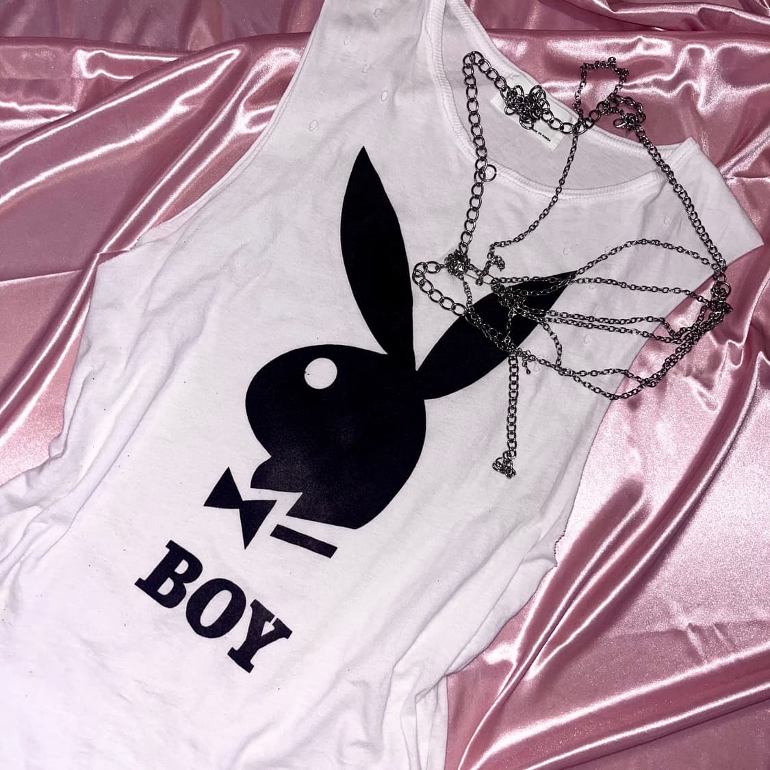 PLAY BOY bunny tank  플레이보이 프린팅 롱 슬리브리스 상품이미지2