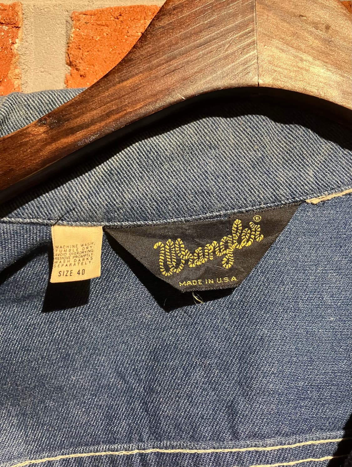 70s USA 빈티지 랭글러 3세대 트러커 자켓 상품이미지7