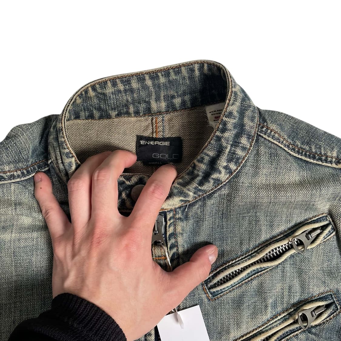Energie 데님 싱글 라이더 집업 자켓 (italy)    상품이미지8