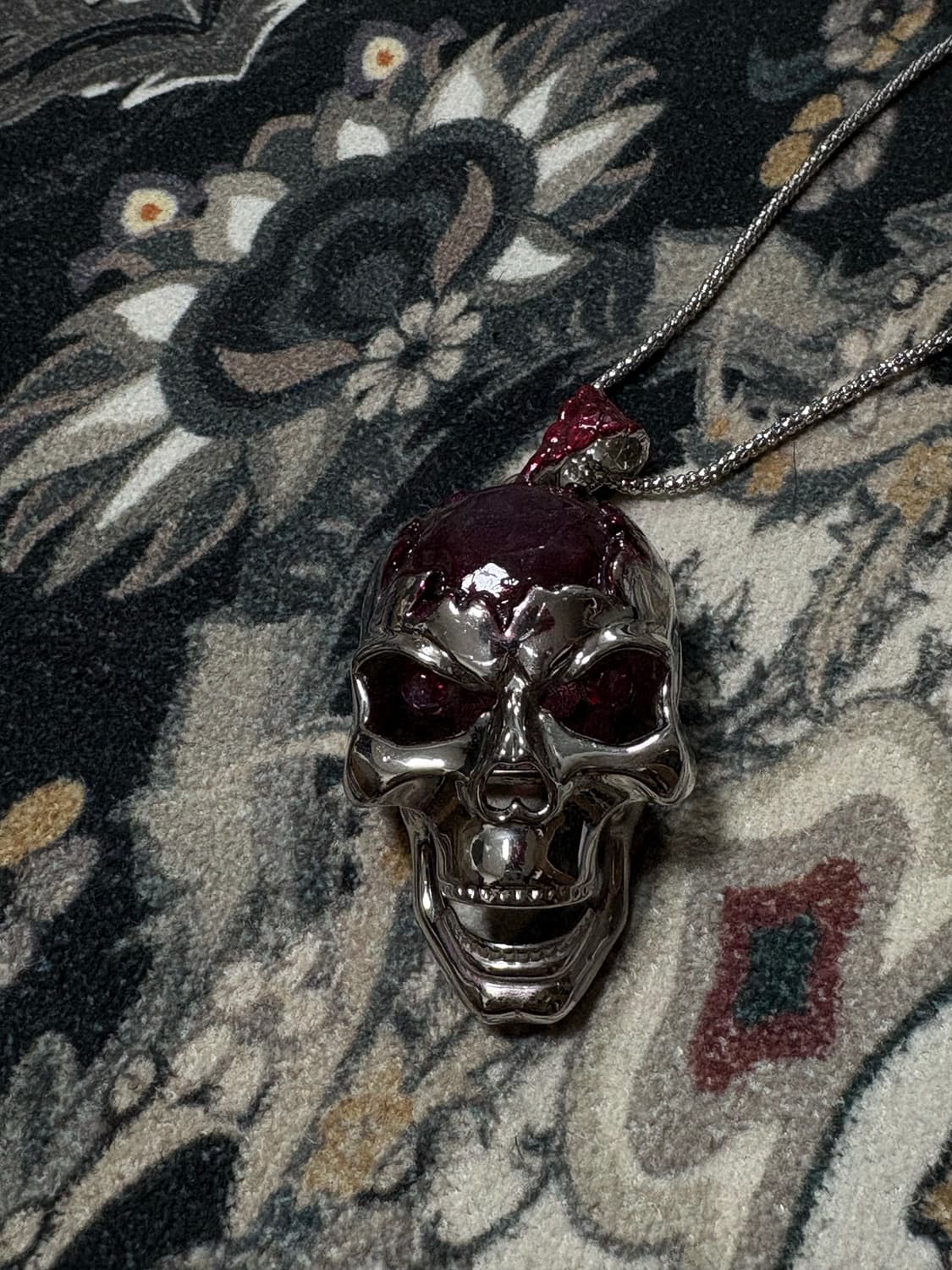 Vintage skull necklace 빈티지 핸드메이드 해골 목걸이 상품이미지3