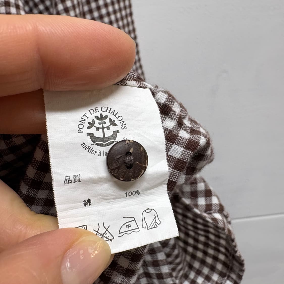 브라운 체크 모리걸 리본 블라우스 상품이미지3