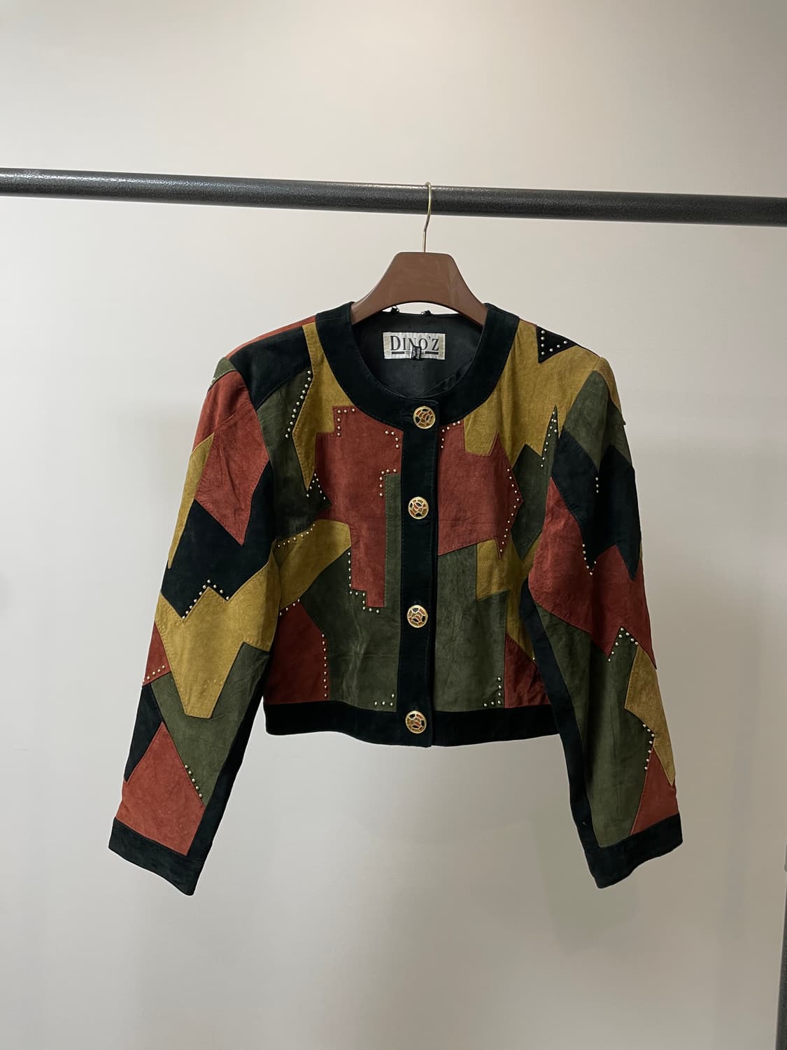 (38) Dino'z 빈티지 패치워크 레더 자켓 상품이미지1