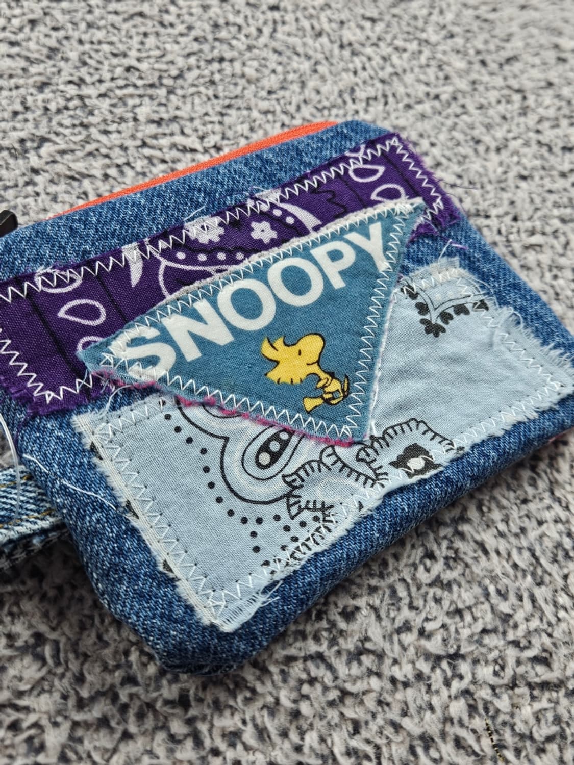 핸드메이드 리워크 커스텀 패치드 키링 월렛 ( 13X10 )/ 10731 상품이미지4