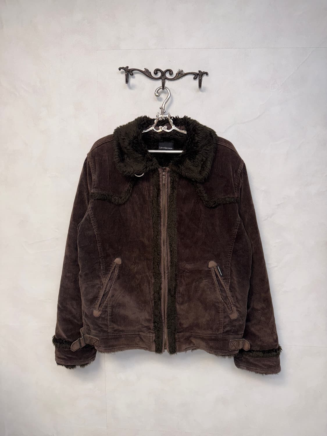 Calvin Klein dark brown corduroy fur jk 상품이미지1