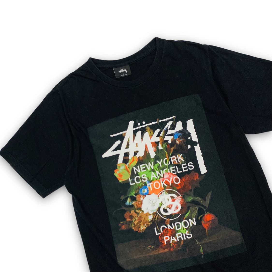스투시 플라워 월드투어 슬림 반팔 티셔츠 상품이미지2