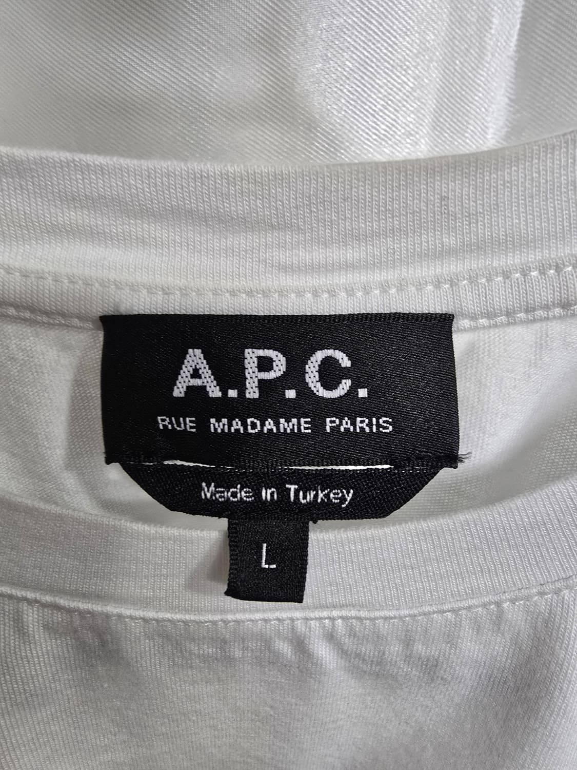 A.P.C 흰색 반팔 티셔츠 (1885) 상품이미지3