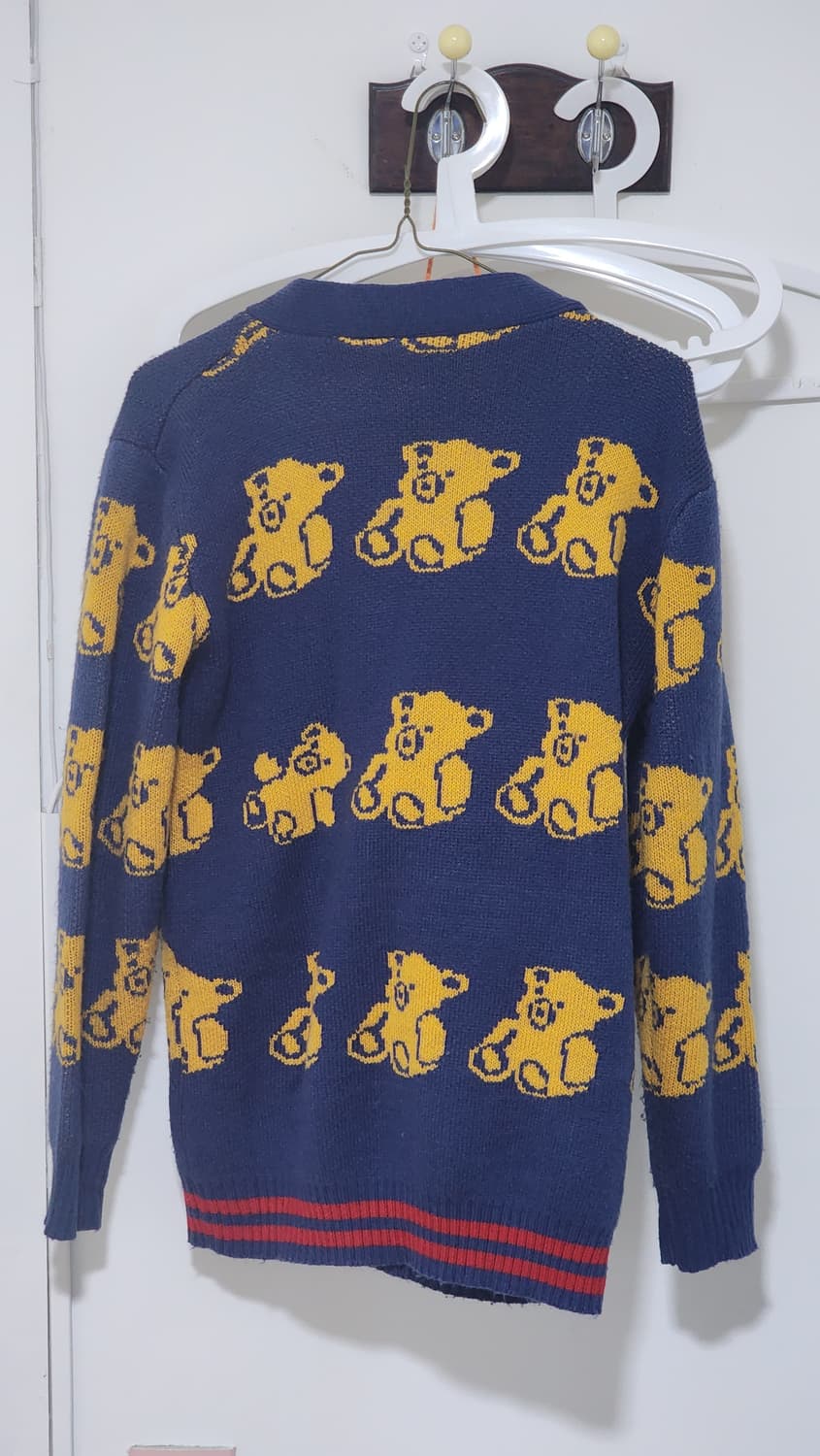 구찌 스타일 곰돌이 패턴 가디건 상품이미지7