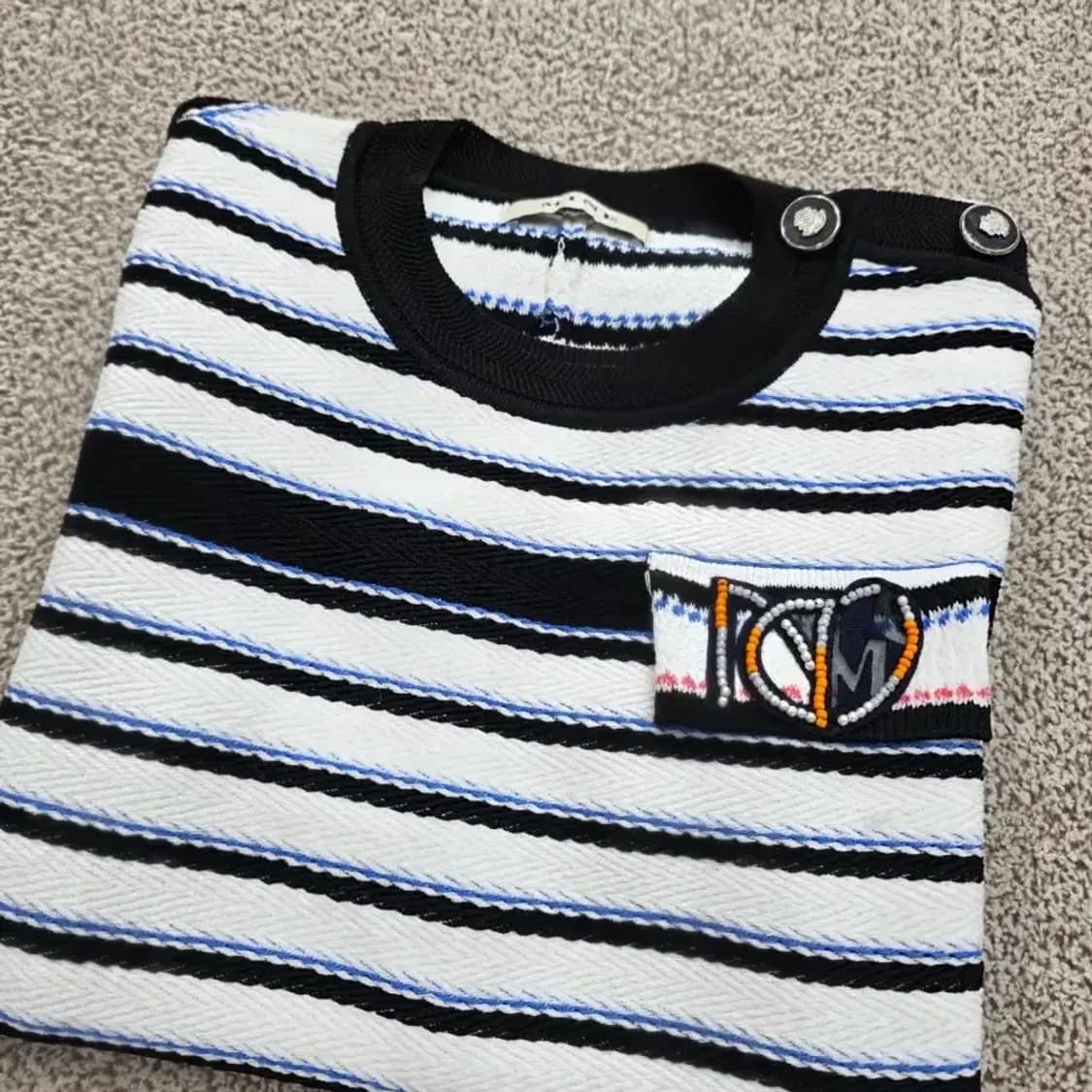 한섬 마인(MINE) 배색 니트 원피스 F 상품이미지8