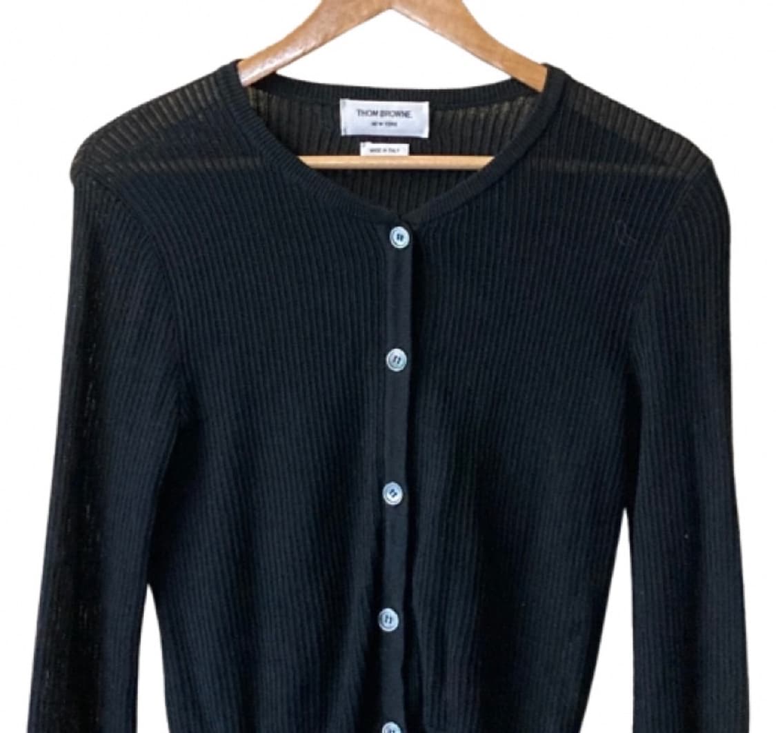 톰브라운 블랙 니트 가디건 상품이미지3