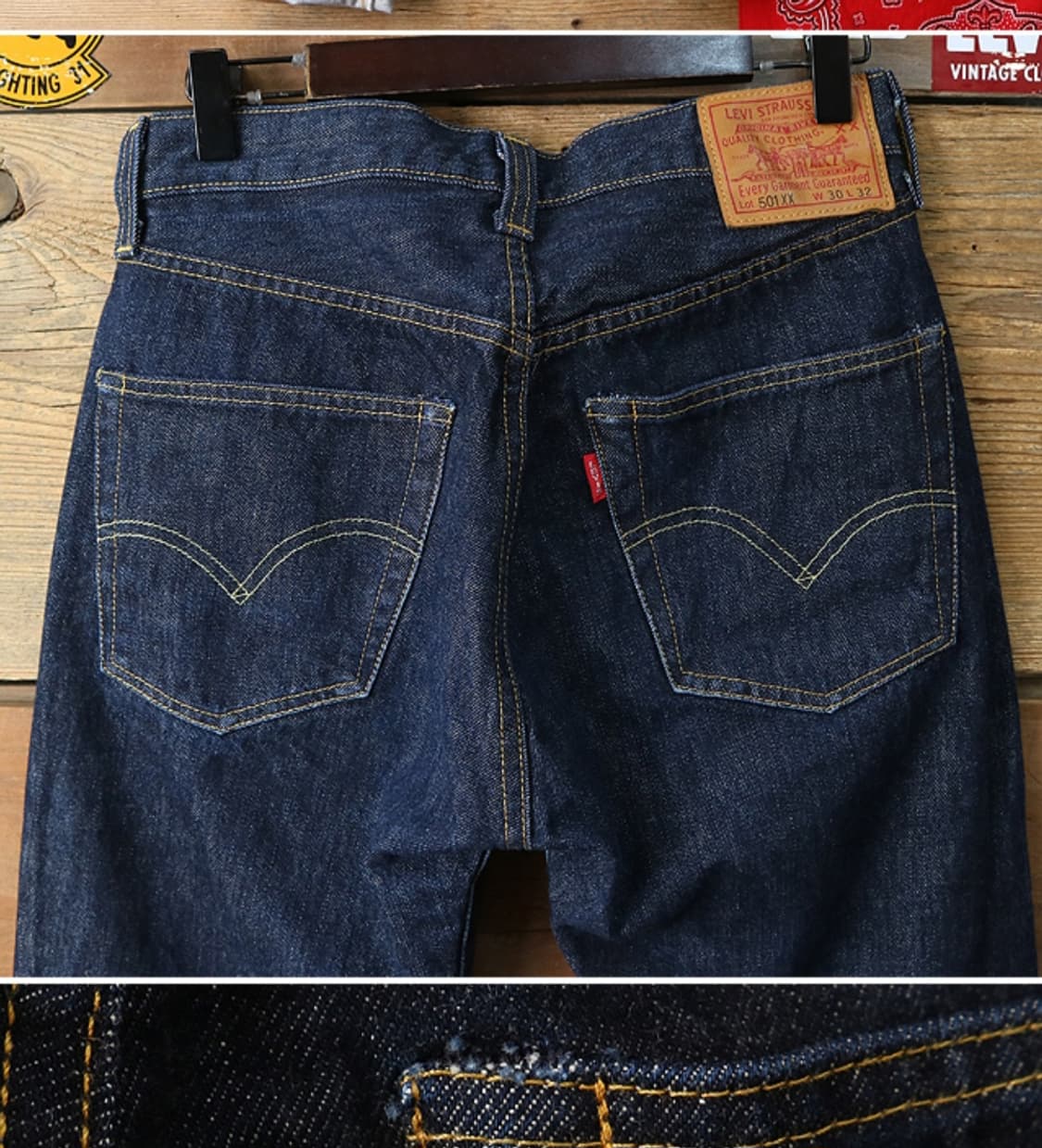 미국메이드 LVC LEVIS 리바이스 47501XX 빅E 셀비지 데님   상품이미지6