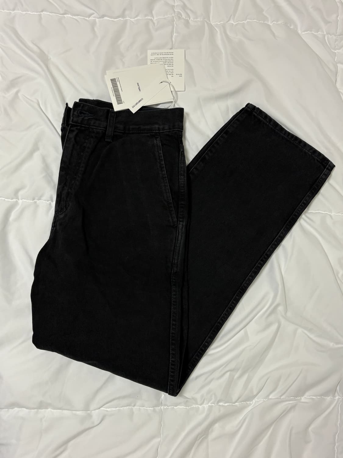 25FW 포터리 컴포트 데님 블루 블랙 1사이즈 상품이미지2