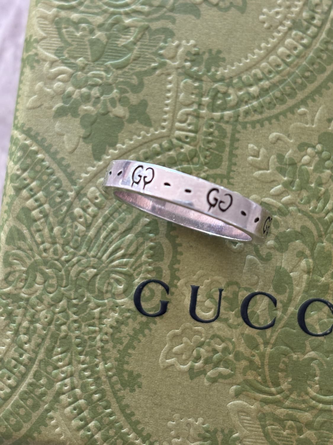 구찌 고스트링 해골 4mm 실버 반지 25호 상품이미지4