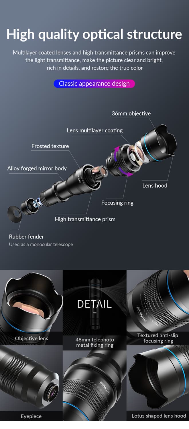 아이폰 삼성 휴대폰  망원경 렌즈 상품이미지3