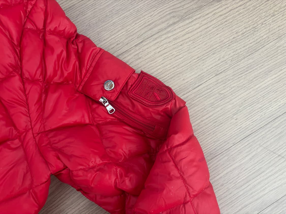 폴로 랄프로렌  경량 스트링 후드 구스 패딩 중기장 여성m 상품이미지3