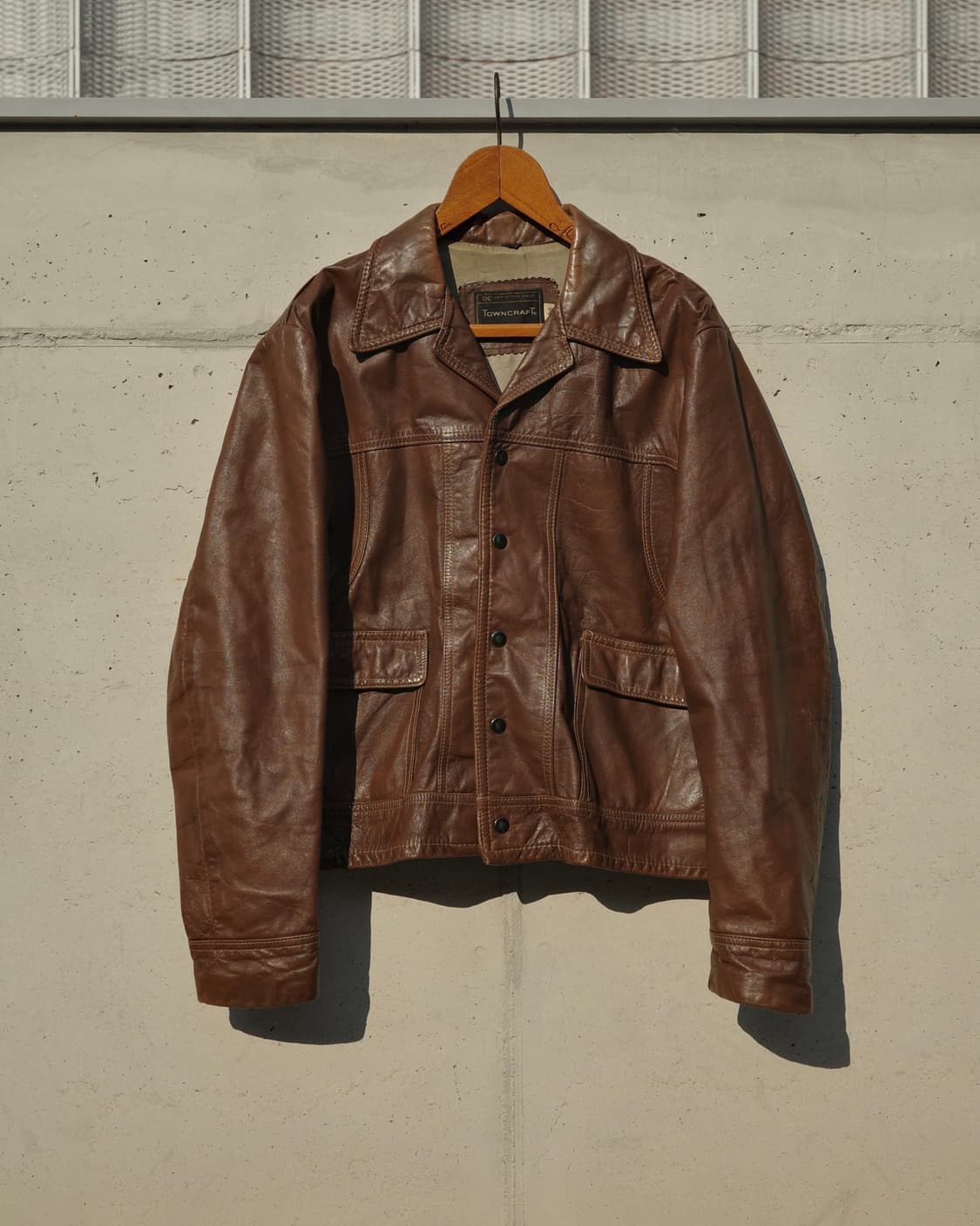 70‘s JC Penney 타운크래프트 레더 크롭 자켓 상품이미지1