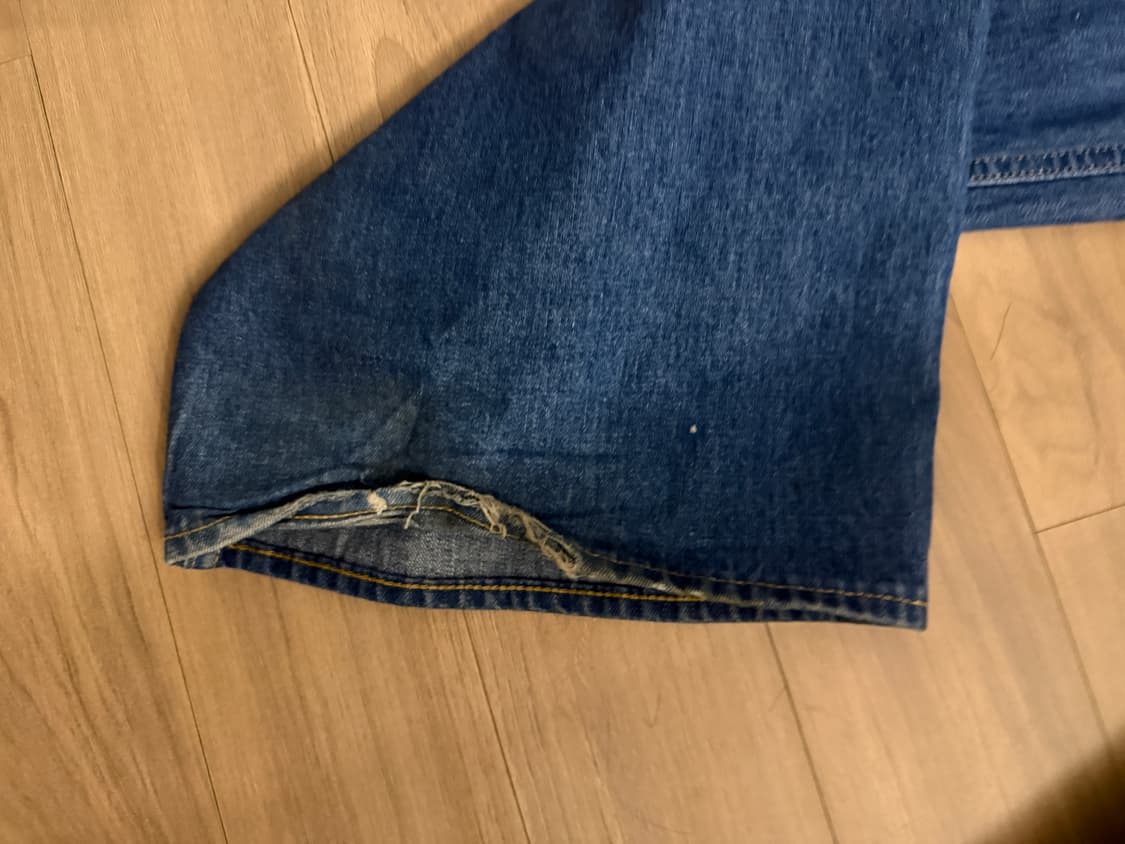 오라리 인디고 셀비지 라이트웨이트 벨티드 데님 (size3) 상품이미지5