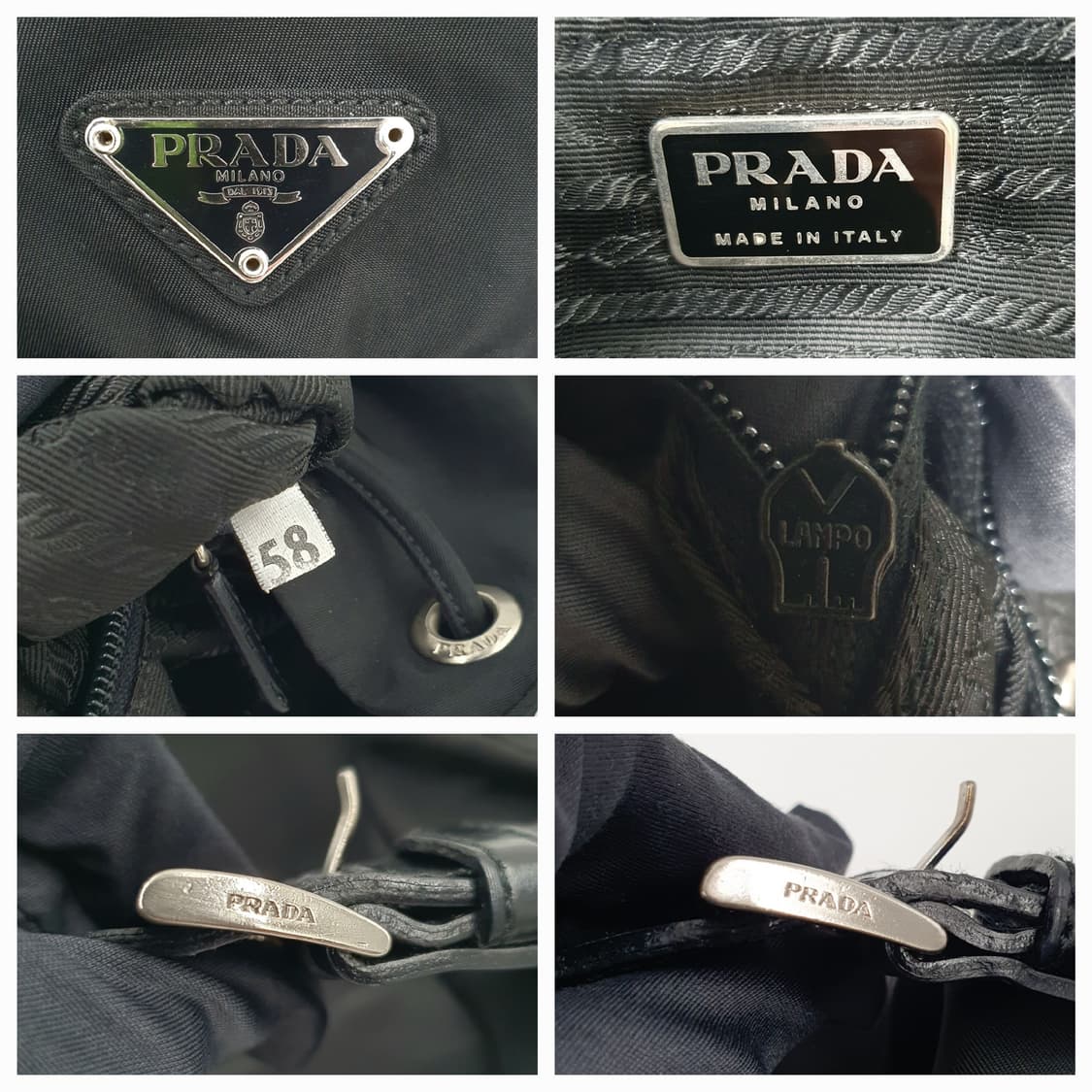 프라다 리나일론 원포켓 블랙 백팩 B4650F 상품이미지5