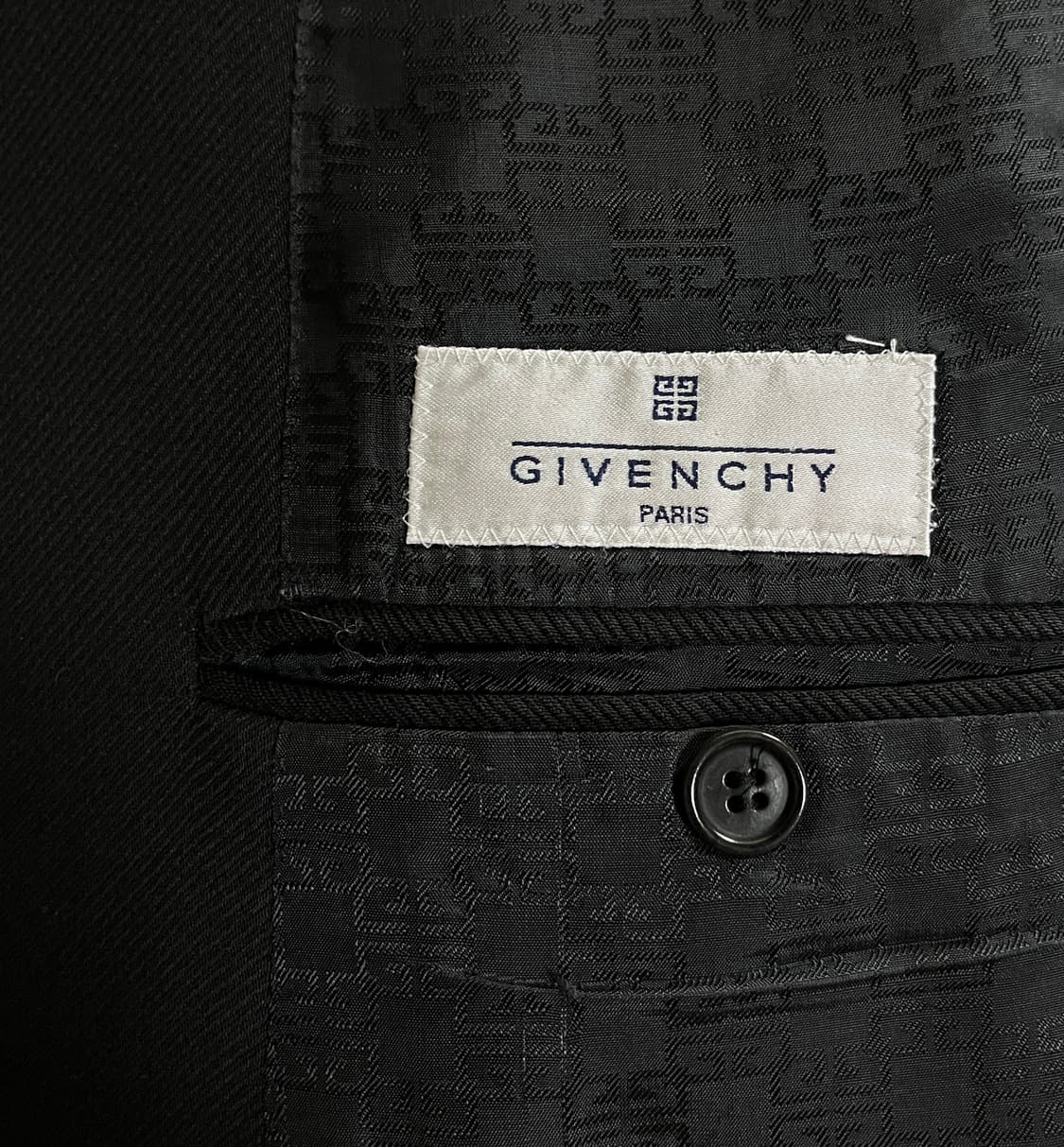  90s Givenchy Italy made 텍스쳐드 울 테일러드 자켓 상품이미지9