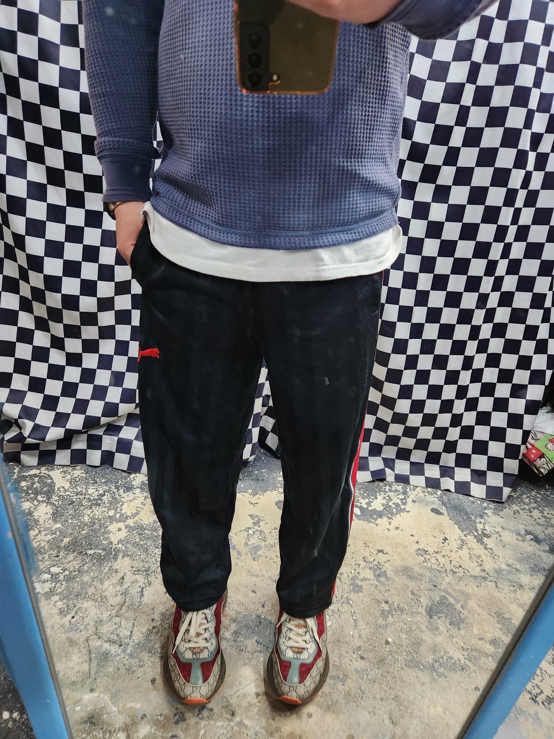 푸마 사이드라인 트레이닝 팬츠 일본판 블랙/레드

 상품이미지9