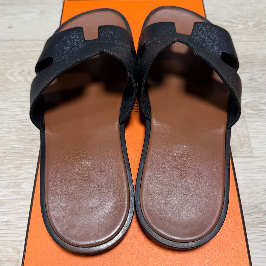 [S+급/42.5] 에르메스 이즈미르 투톤컬러 샌들 슬리퍼 상품이미지7