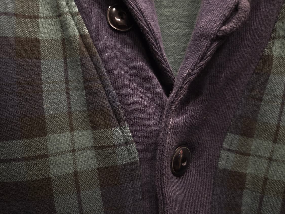 빔스 블랙와치패턴 숄칼라 카디건  상품이미지5