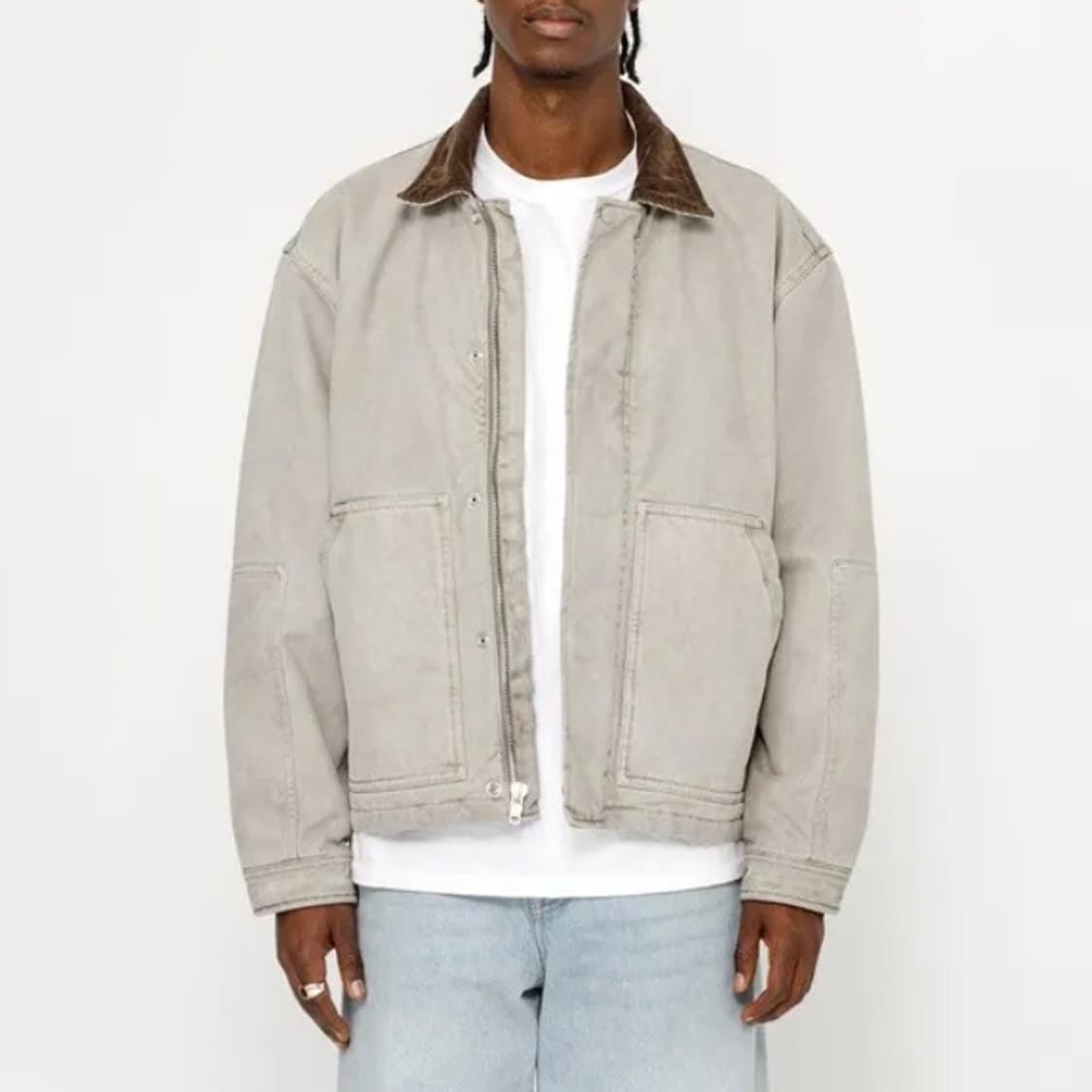 스투시 워크 자켓 그레이 L 디트로이트 상품이미지1