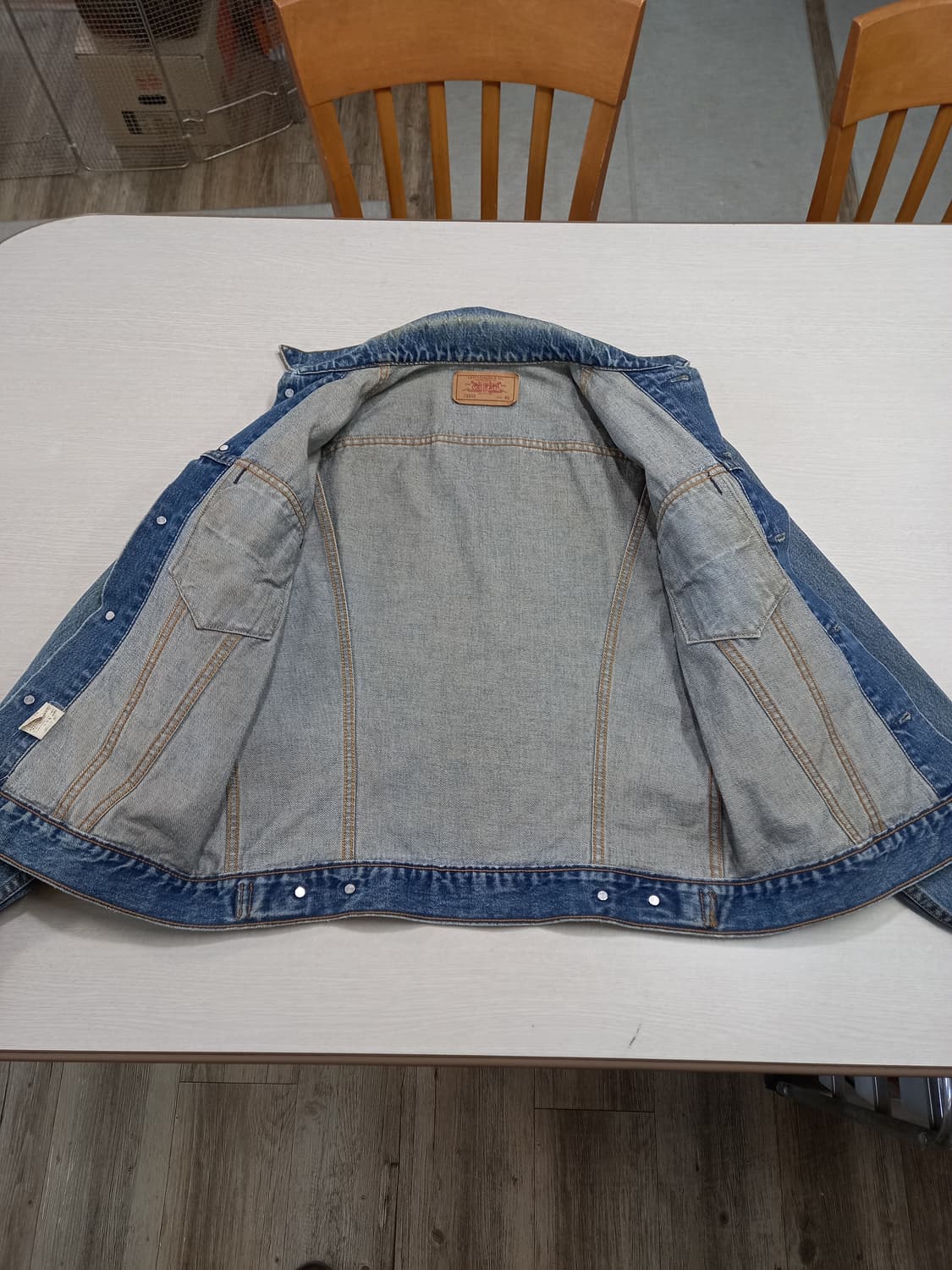 L100 90's 리바이스70505 데님자켓 L-690 상품이미지5