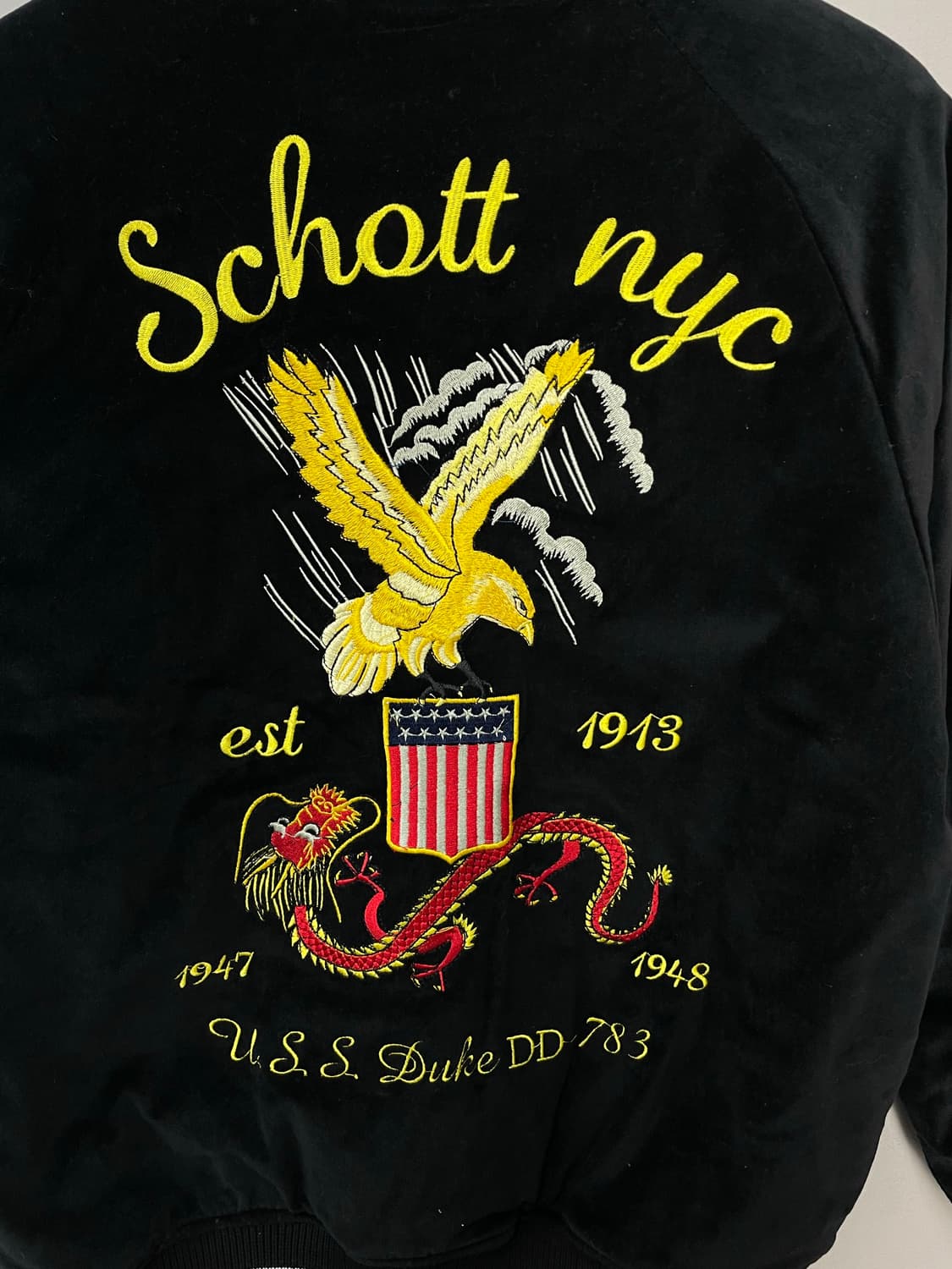 쇼트 뉴욕 듀크 수베니어 블랙 벨벳 자켓 H2240 상품이미지6