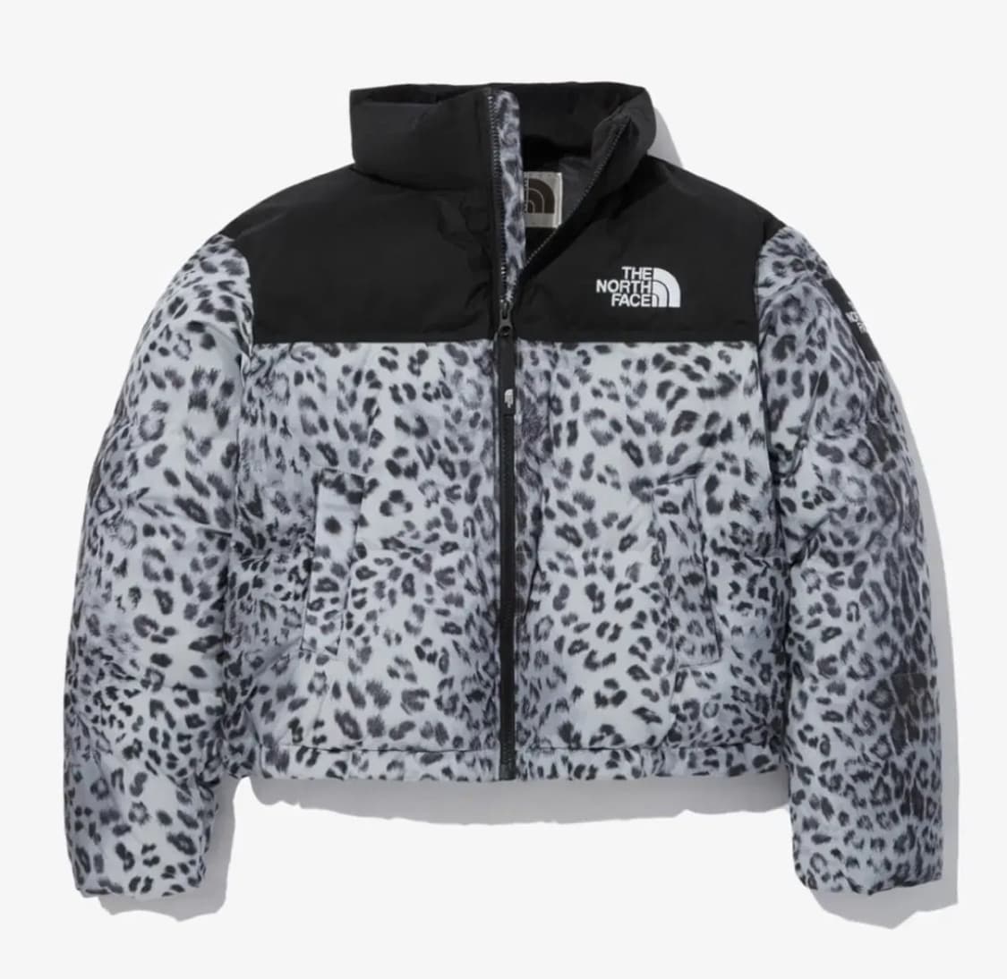 노스페이스 눕시 여성 블랙 레오파드 패딩  상품이미지1