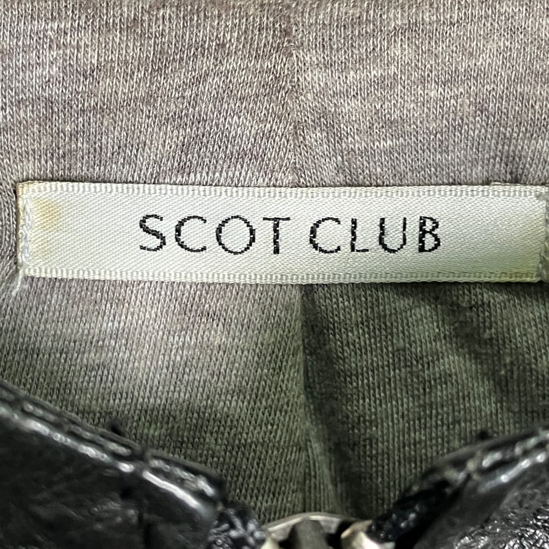Scot club 블랙 후드 레더 자켓  상품이미지3