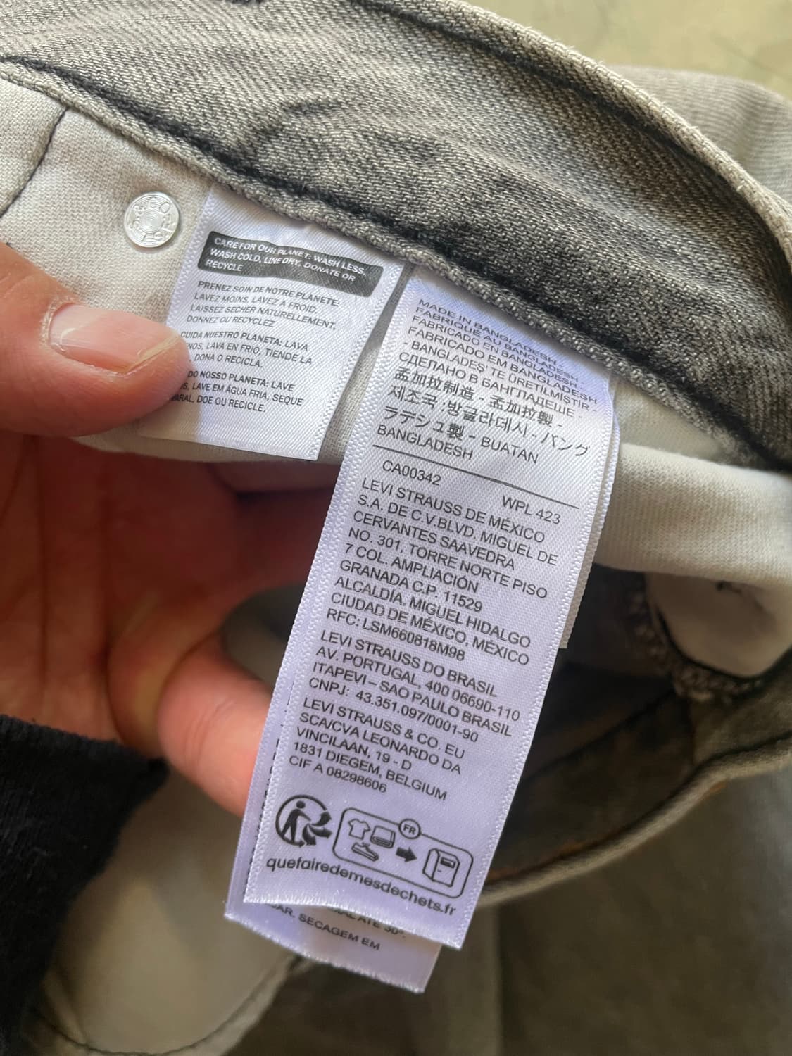 리바이스 578 그레이 데님팬츠 32x32 상품이미지8