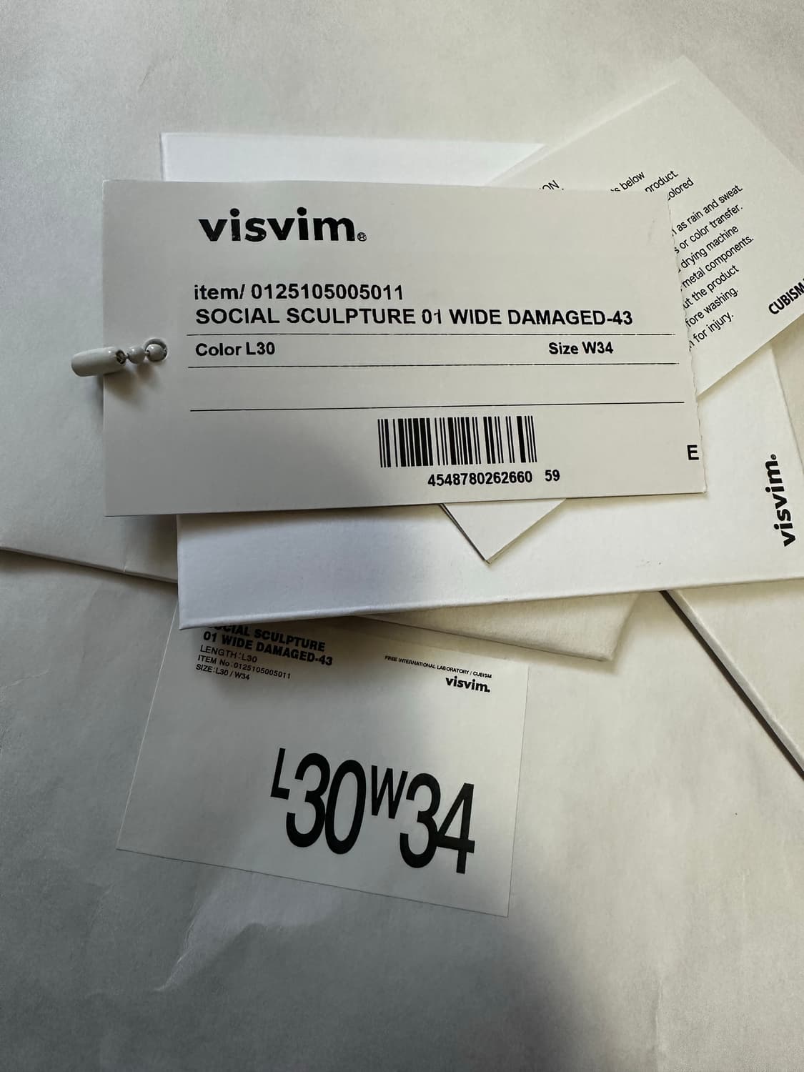 VISVIM SOCIAL SCULPTURE 01 WIDE DAMAGED- 상품이미지6