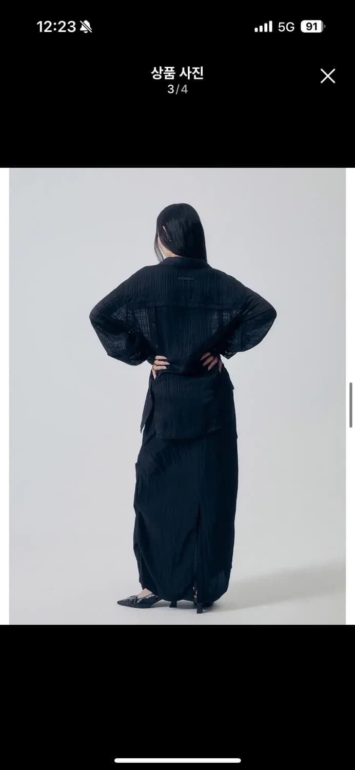 트리밍버드 셔츠 Serene Sheer Backless Buttoned 상품이미지3